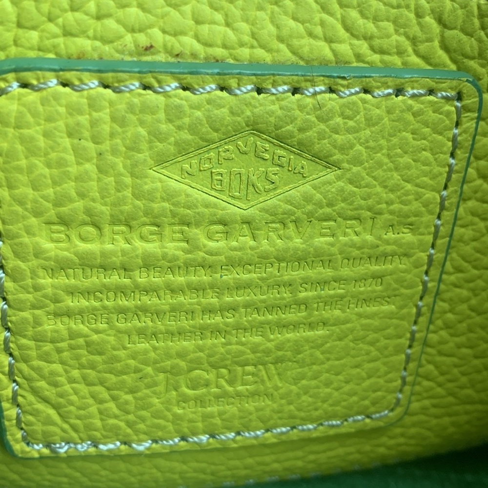 Borge Garveri J Crew yellow pebbled leather tote handbag - Picture 7 of 13